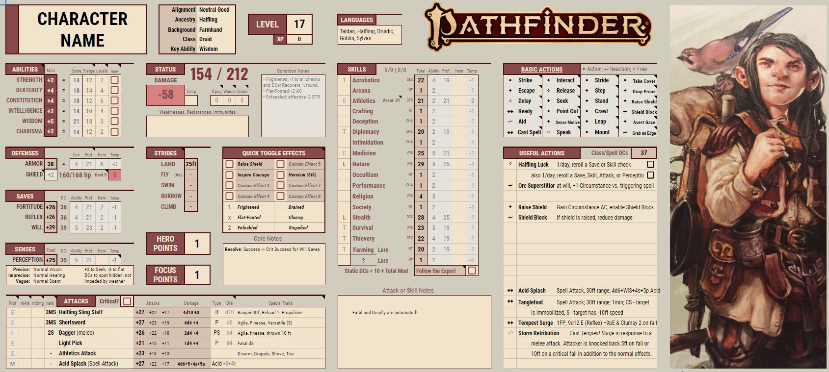 Ficha Completável Pathfinder 2e - Pesquisa Google, PDF, Jogos de RPG